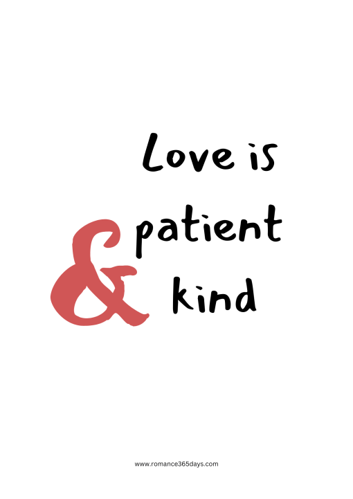 Love is patient & kind png