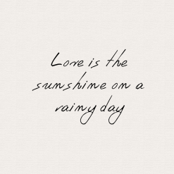 Love is the sunshine on a rainy day png